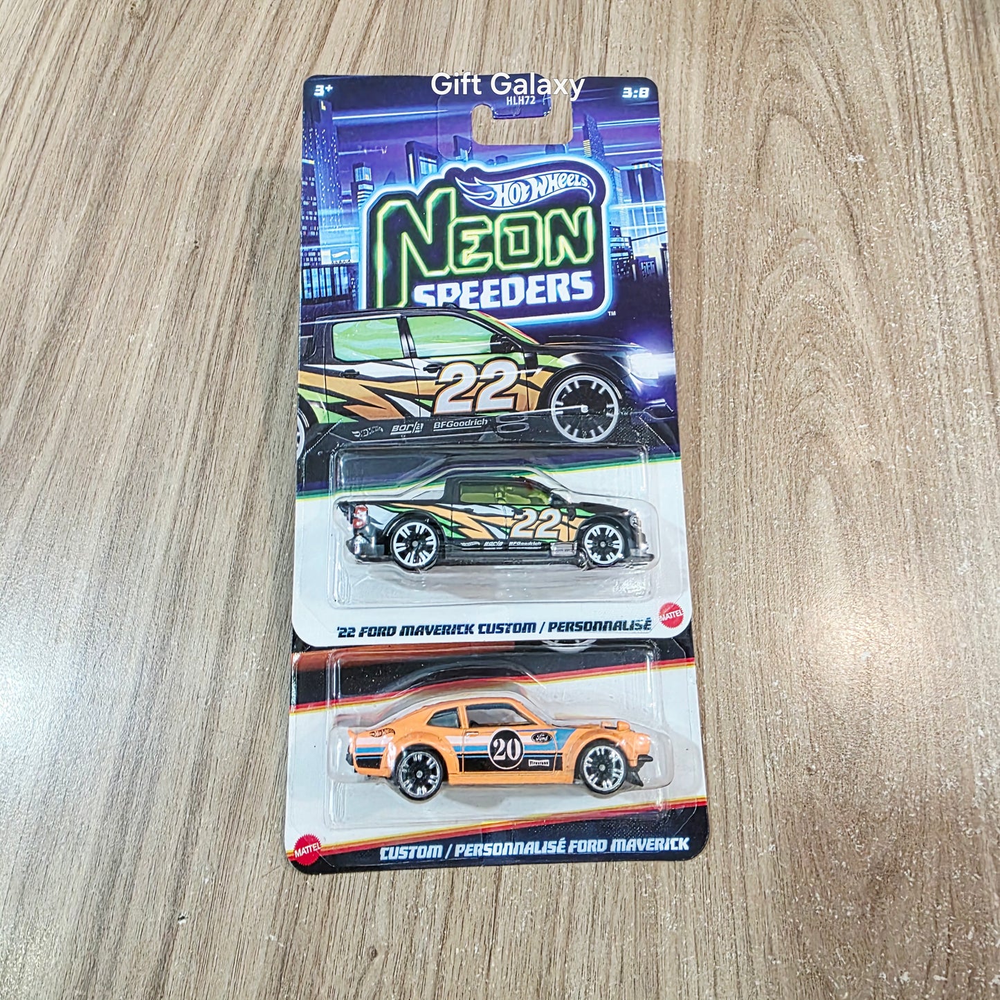 Hot Wheels Neon Speeders 22 Ford Maverick Custom & Custom Ford Maverick