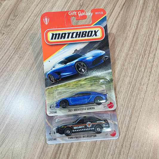 Matchbox 2021 Koenigsegg Gemera & Ford Police Interceptor