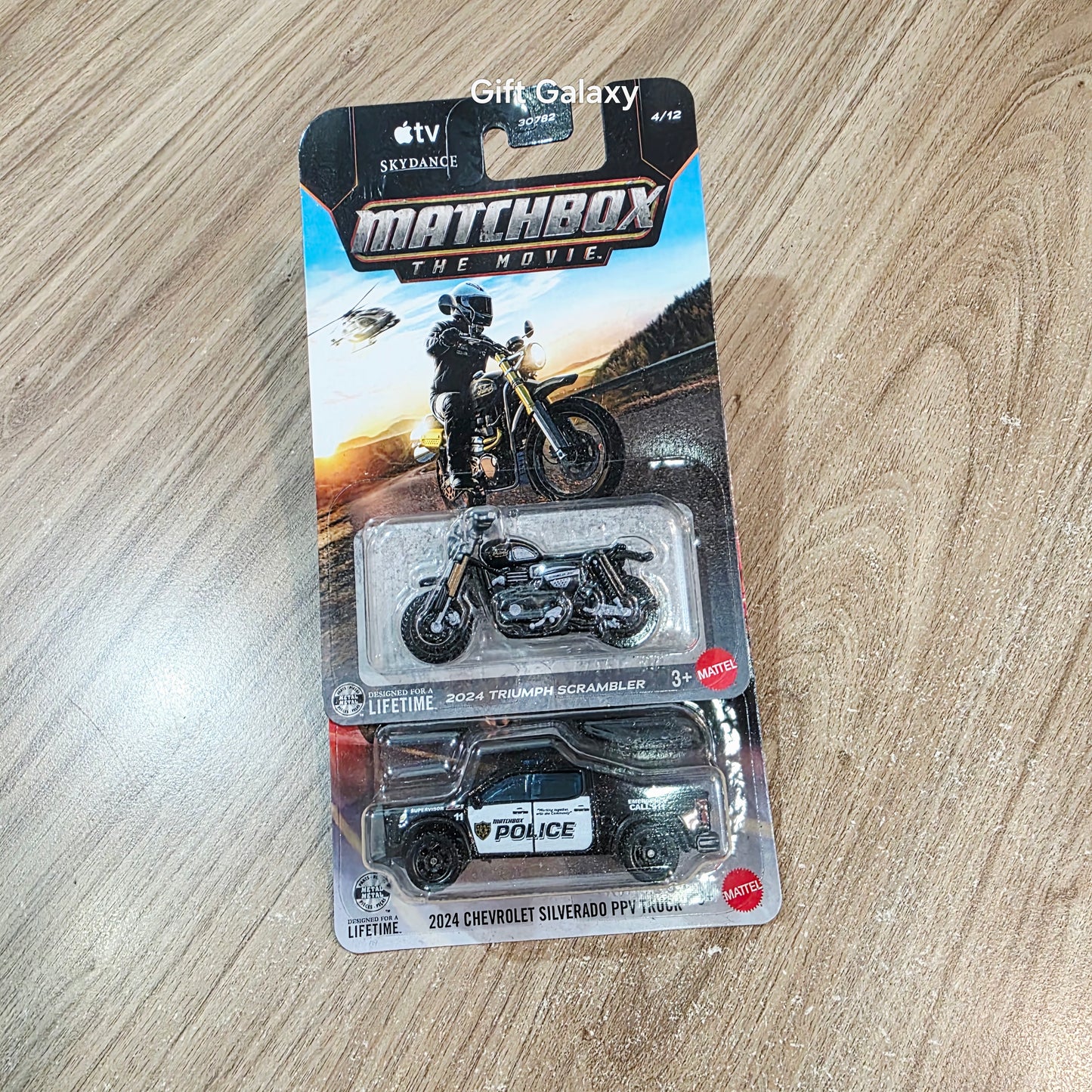 Matchbox 2024 Triumph Scrambler & 2024 Chevrolet Silverado PPV Truck