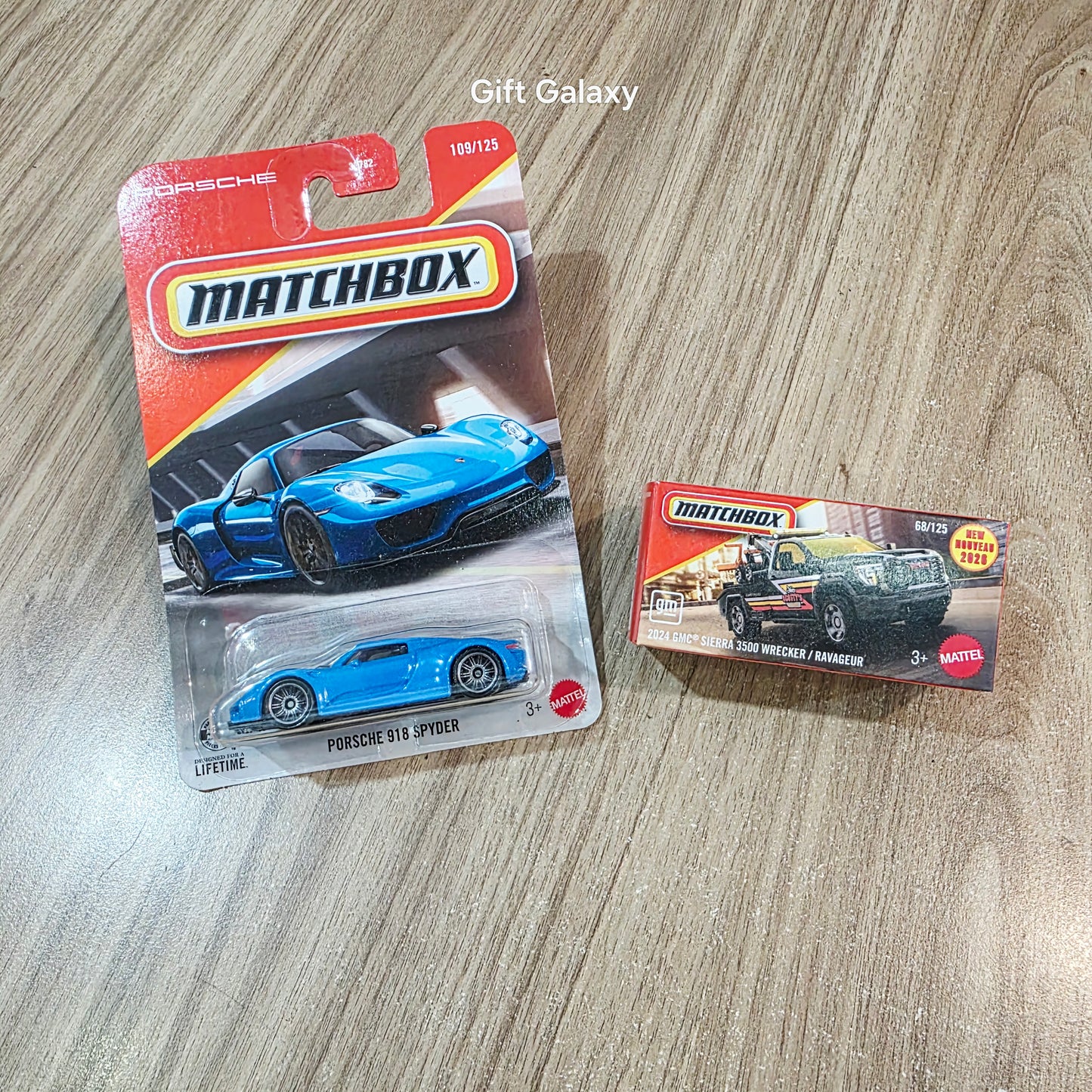 Matchbox Porsche 918 Spyder & 2024 GMC Sierra 3500 Wrecker
