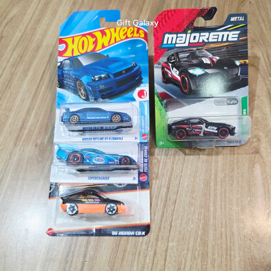 Hot Wheels & Majorette (Pack of 4 Models)