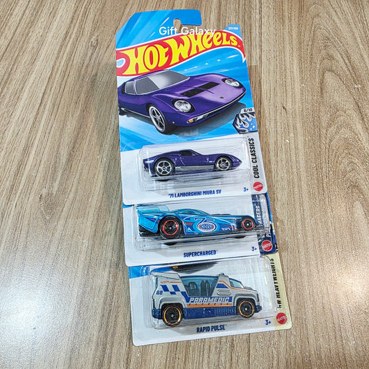 Hot Wheels 71 Lamborghini Miura SV, Supercharged & Rapid Pulse