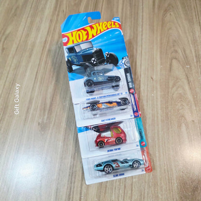 Hot Wheels Treasure Hunt Ford Model A Custom, Salt Streaker, Deora Toond & Slide Burn