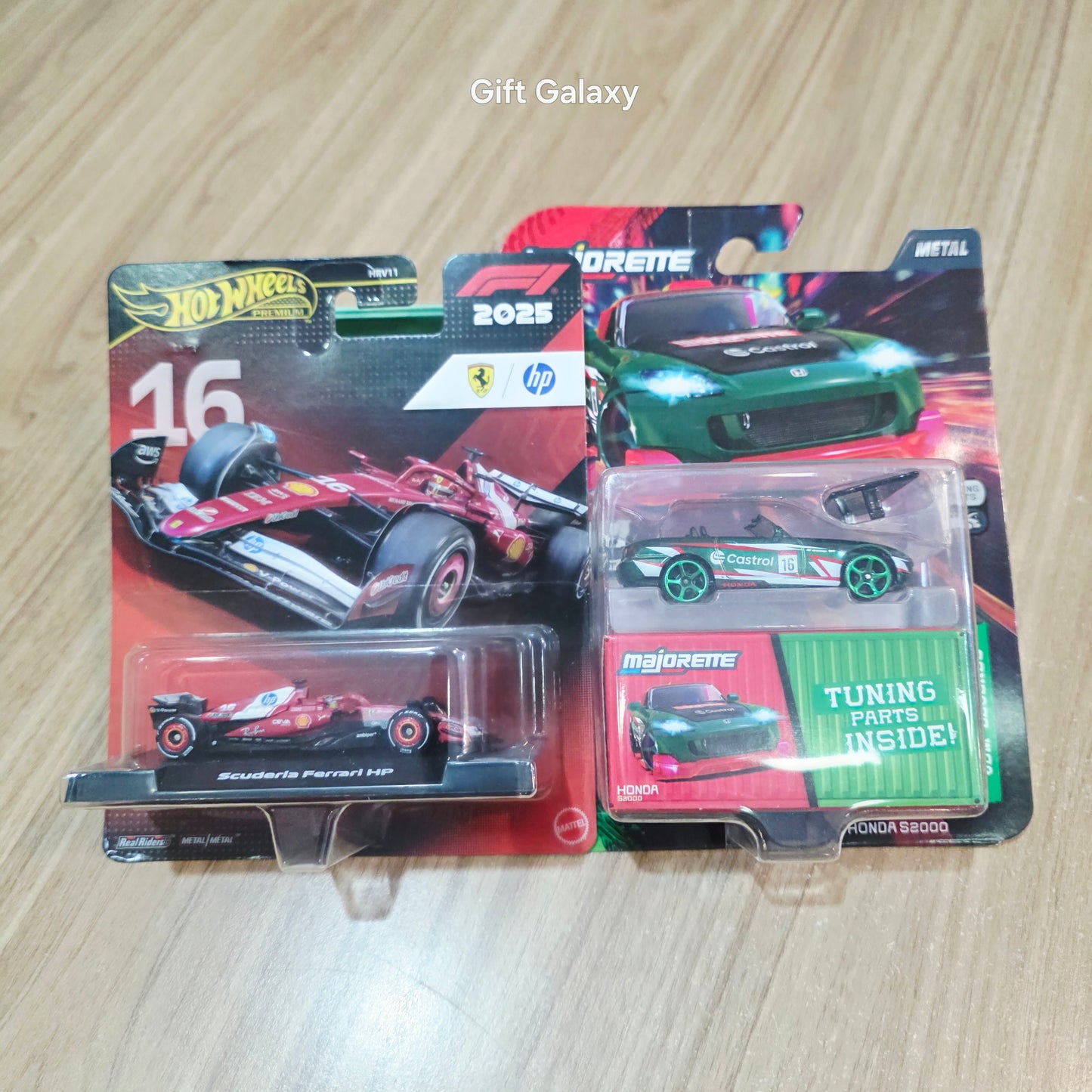 Hot Wheels Premium Formula 1 2025 Scuderia Ferrari HP 16 (Combo Pack of 2)