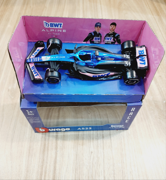 Bburago BWT Alpine A523 1:43 Formula 1 diecast scale model car