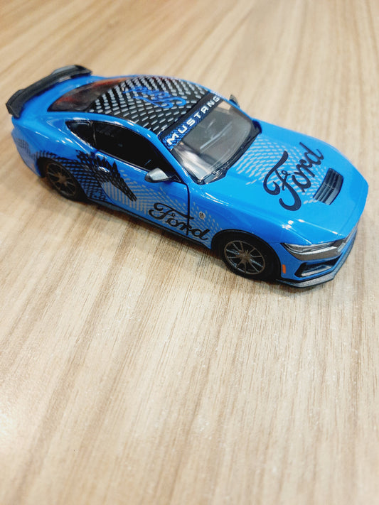 Kinsmart 2024 Ford Mustang Dark Horse Livery Edition Diecast Scale Model 1:38 | American Muscle Car Collectible