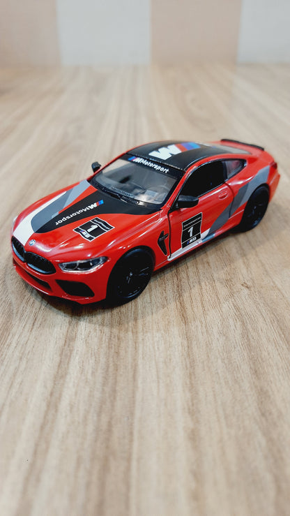 Kinsmart BMW M8 Competition Coupe Livery Edition Diecast Scale Model 1:38 | Performance Sports Car Collectible
