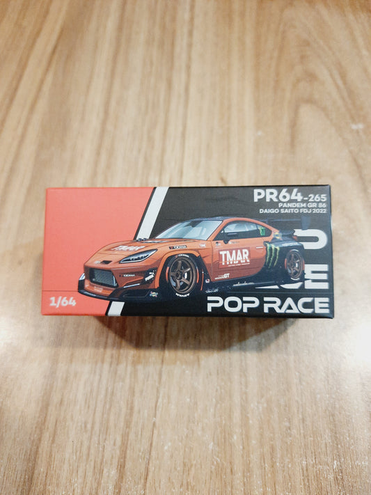 Pop Race Daigo Saito FDJ 2022 Diecast Scale Model Pandem GR 86